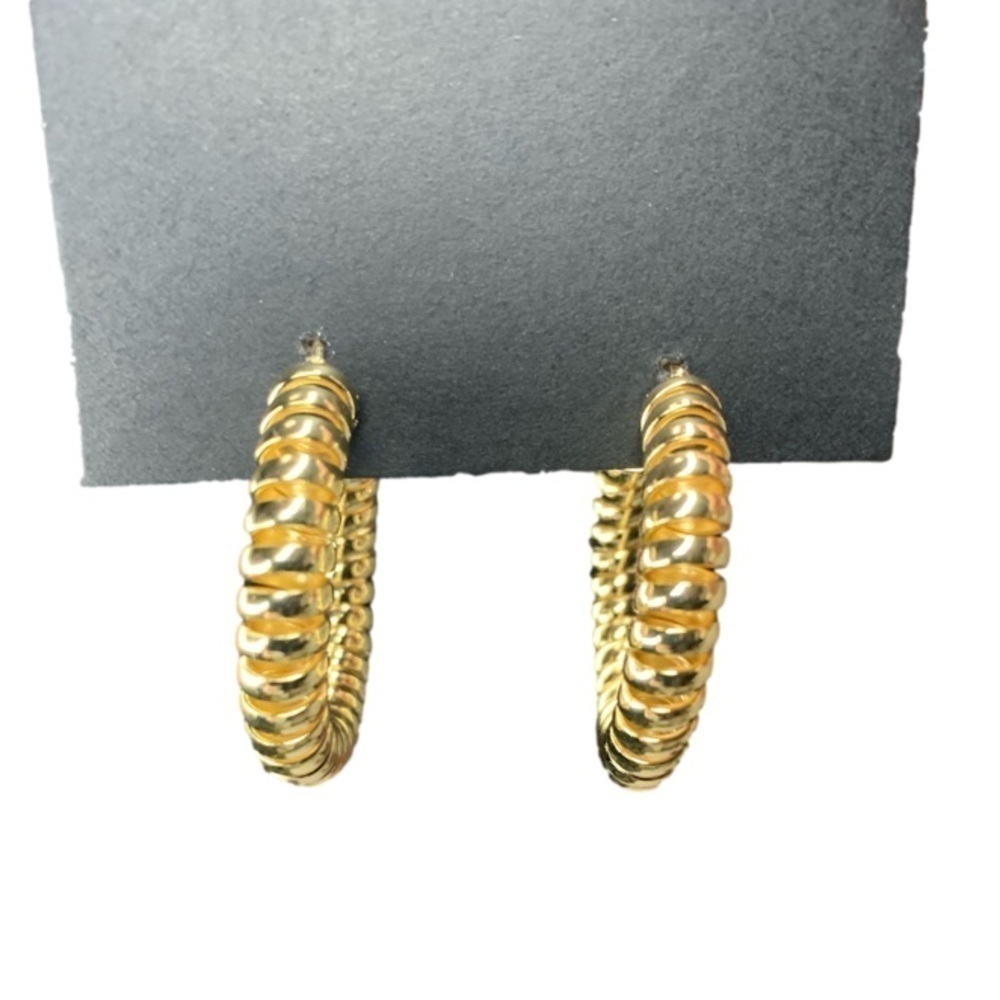 Lager gold spiral hoops - Picture 2 of 3